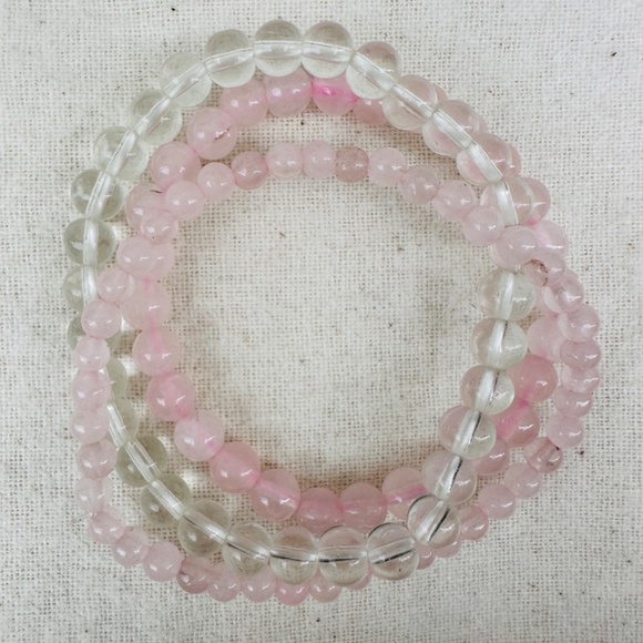 Love & Self love crystal bracelet set of three. - Picture 4 of 4